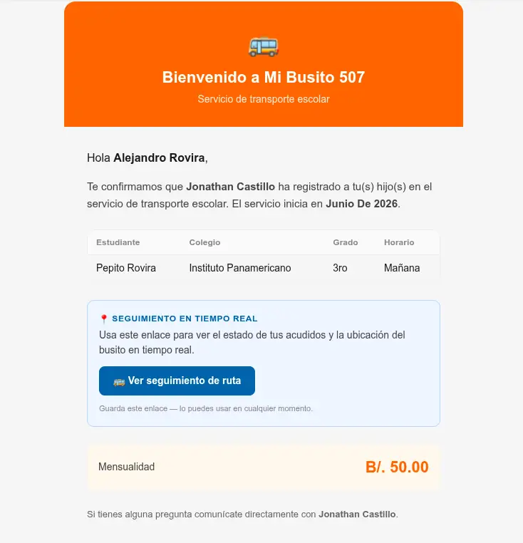 Email de bienvenida